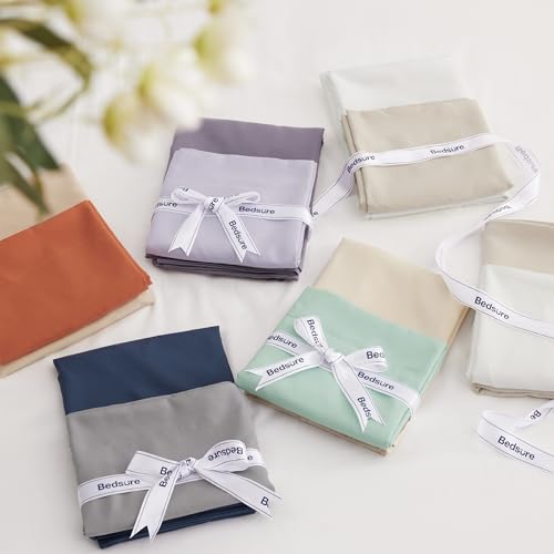 Image of Bedsure Twin XL Comforter Set - Extra Long 5 Pieces Lavender Twin XL Bedding Set for All Seasons, Boho Contrasting Design Bed in a Bag with Comforter, Sheets, Pillowcase & Sham