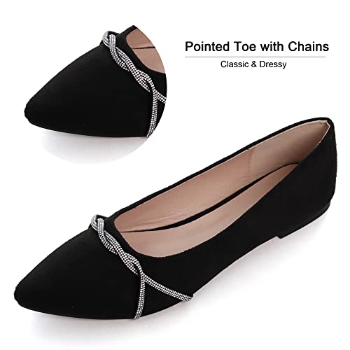 Image of Dear Time Women's Ballet Flats Dress Ballet Shoes Slip on for Office Work Comfortable Shoes