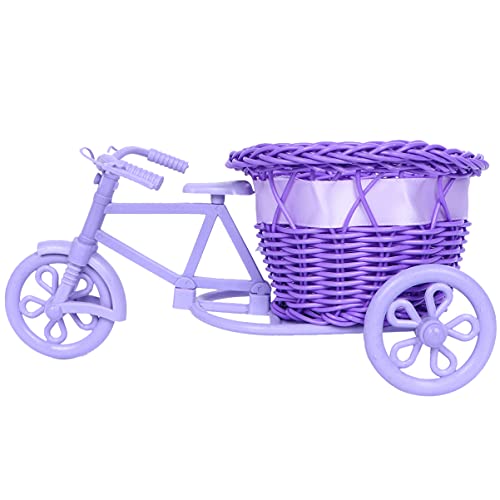 Ultnice Bicycle Artificial Flower Decor Plant Stand, Bike Shaped Flower Rattan Basket For Home Wedding Decoration 1Pc (As Shown) #TOP10