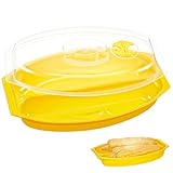 SiliFine Microwave Corn Steamer Cooker Corn on the Cob Maker with Vented Lid Easy and Fast Way to Steam Food in the Microwave 2 Pieces at a Time Dishwasher Safe(Yellow)