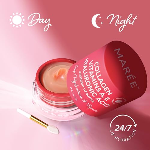Maree Lip Mask With Hyaluronic Acid - Overnight Lip Treatment - Lip Moisturizer For Very Dry Lips, Lip Sleeping Mask Butter Balm thumb #4