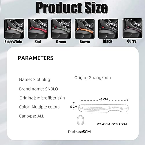 JNNJ 2Pcs Car Seat Gaps Filler, Microfiber Leather Fill The Gap Between Seat and Console, Seat Crevice Blockers Stop Things from Dropping, Universal Accessories Gap Filler for Car Truck(Black) - Image 3