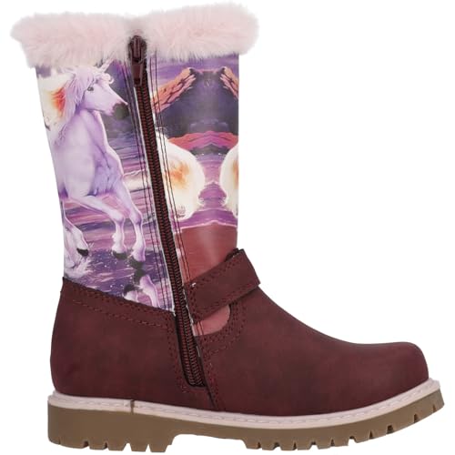 Salesin G Ankle Boots Girls Kids - Waterproof Boots Made of Durable PU Leather - Warm Lined for Cold Days - Unicorn Design - Stylish & Comfortable3
