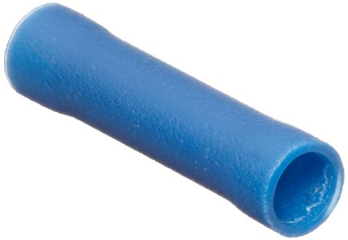 Morris Products 10184 Butt Splice Connector, Vinyl Insulated, Blue, 16-14 Wire Size (Pack of 100)