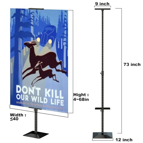 Image of GUOHONG 2Pack Poster Stand for Display, Adjustable Floor Stand Sign Holder