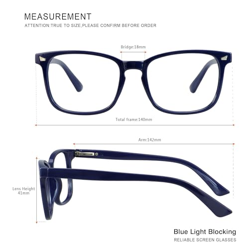 Image of Vintage Square Progressive Multifocal Presbyopic Glasses, Photochromic Gray Sunglasses for Men Women Readers (Navy,+0.00 /+1.00 Magnification)