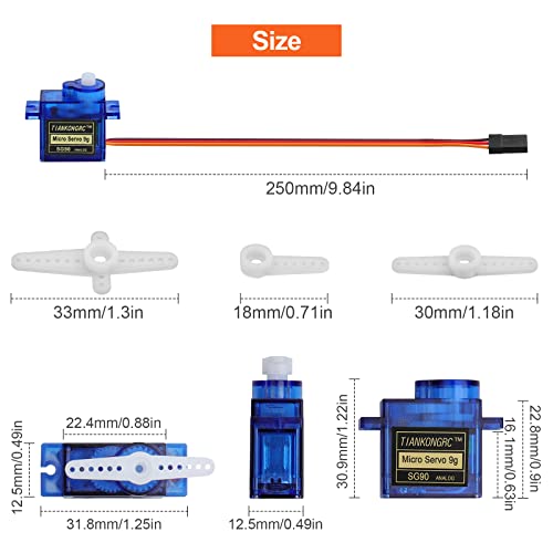 4Pcs Sg90 9G Micro Servos For Rc Robot Helicopter Airplane Controls Car Boat #TOP6