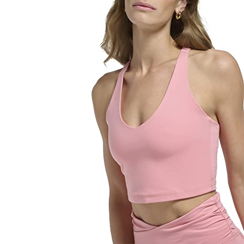 Dkny Women's Balance Compression Built In Bra Tank V-Neck, Terra #TOP3