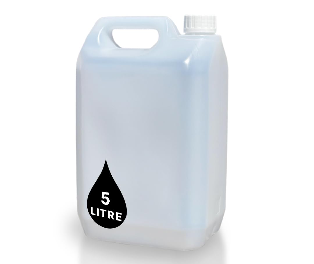Powerchem 5L Jerry Can Bottle Container + 38Mm Tamper Evident Cap - For Storage Of Liquids Chemicals Food Stuff Fuel Natural