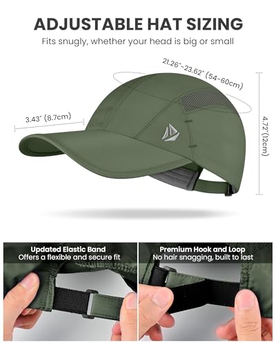 Image of YANIKY Quick-Dry Running Hat for Men & Women Cooling Hat UPF 50+ Thin Baseball Cap Lightweight Breathable Mesh Sport Hats