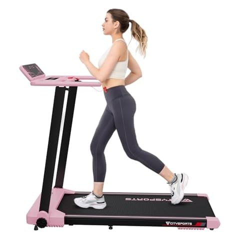 CITYSPORTS Folding Treadmill with LED Display Cover