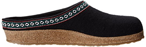 HAFLINGER Women's GZ Classic Grizzly Clog, Black, 13 - Thumbnail 6