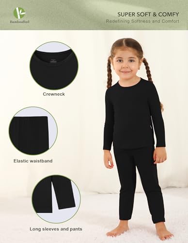 Thermal Underwear for Kids Girls Thermals Flexible Fit Top and Bottom Pajama Set Boys Long Johns Base Layer2