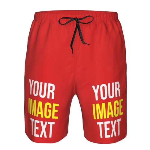 Custom Shorts for Men Your Design Here Custom Men'S Swim Trunks Personalized Shorts for Men Beach Swim Shorts