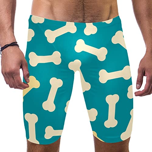Short de bain homme multicolore à motif os avec ceinture élastique taille L-XXXXL