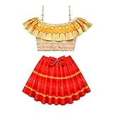 Coolproud Encanto Birthday Party Bathing Suit for Girls Mirabel Isabella Encanto Swimsuit Two Piece Bikin