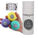 Kraftgeflüster 3X Antistressball zur Entspannung-Leichte Handhabung-Stressball mit frischen Düften in verschiedenen Stärken-Reduziert Stress-Anti Stress bälle zur Entspannung von Körper und Geist