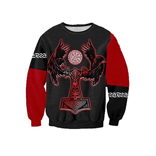 Sweat-shirt Viking imprimé 3D veste à capuche confortable pour les soirées fraîches