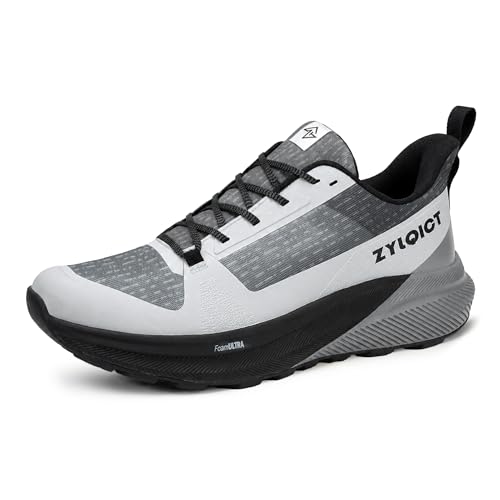 Zylqict Women's Slip On Sneakers Women Tennis Shoes Walking Shoes Trail Running Sneakers Arch Support Athletic with Wide Toe Lightweight Speed Cushioned Fashion Sneakers Size 10 Grey