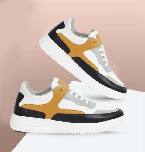 Image of Casual Low-Top Streetwear Sneakers with Embossed Sole Detail