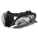 LABLT Black Front Headlight Motorcycle Headlamp Replacement for Yamaha YZF R6 YZFR6 2006 2007