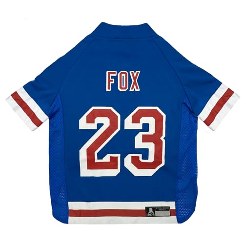 Maillot de hockey NHLPA Adam Fox pour chiens et chats, Rangers New York