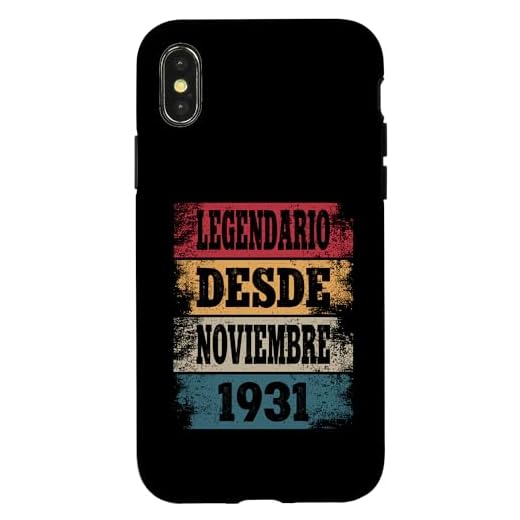 Carcasa para iPhone X/XS Legendario Desde Noviembre 1931 - Cumpleaños 93 Años