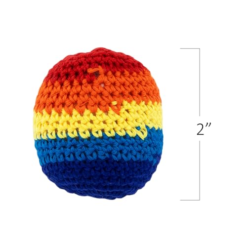 image for ArtCreativity Knit Kickballs Hacky Sack, Set of 12, Hacky Sacks for Ad