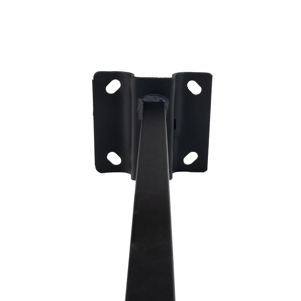 LUXULA Wandhalterung für LED Fluter 15x50cm schwarz 6 Stück - Ausleger Wandarm für LED Strahler außen & Baustrahler - stabile Stahl Halterung zur Wandmontage, Ausleger für Hof, Einfahrt, Garage