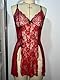 iSpchen Sexy Dessous Negligees Translucent Spitze Kleid Nachtwäsche Tiefer V-Ausschnitt Reizwäsche Nachthemd Schlafkleid Spaghettiträger Ärmellos Body Nachtwäschekleid,S