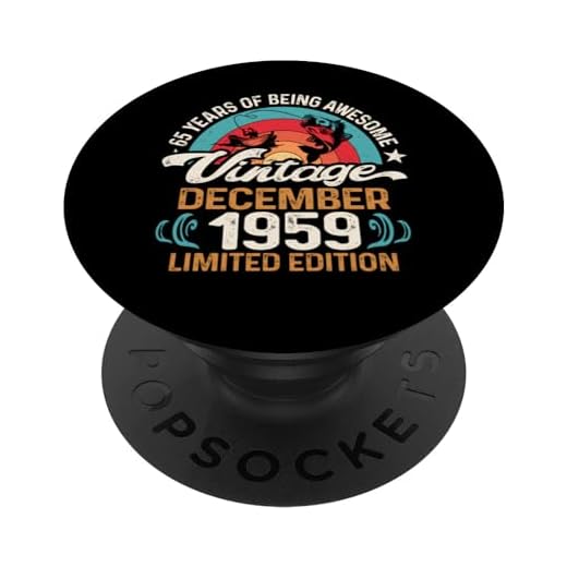 Vintage 65 cumpleaños 65 pescadores de años nacidos en diciembre 1959 PopSockets PopGrip Intercambiable