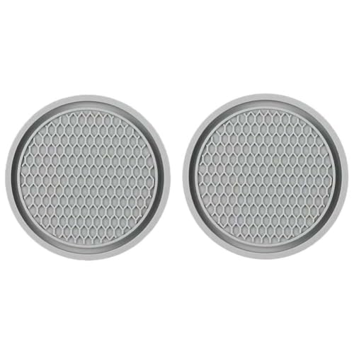 2 pz Sottobicchieri Portabicchieri Auto per Renault Kadjar 2015-2026, Impermeabili Antiscivolo Sottobicchiere Gomma Portabevande Tappetini Accessori,F/Grey