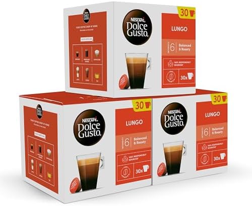 NESCAFÉ Dolce Gusto Lungo - Cápsulas de Café, 90 Cápsulas (3 x 30...