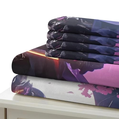 Housse de couette fermeture éclair ensemble de literie manga guerrier 3d