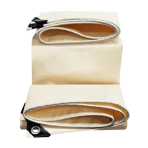 Lona de PVC beige impermeable 3x3m 4x4m 5x5m resistente multiusos 2