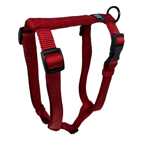 Hamilton Adjustable Comfort Nylon Dog Harness, Red, 5/8" x 12-20"