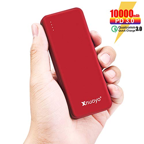 Xnuoyo PD 18W Carica Rapida 3.0 Power Bank, 10000mAh Power Delivery Caricatore Portatile, Ultra-Slim Tipo-C Ingresso/ Uscita Batteria Esterna Compatibile con Telefoni Intelligenti