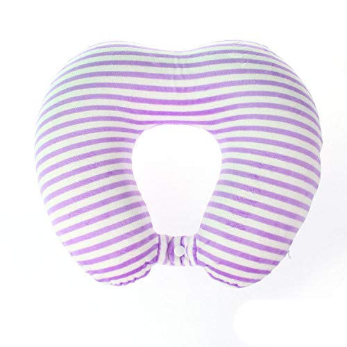 Preisvergleich Produktbild TLWR Reisekissen Flugzeug Nackenkissen Reisen U-förmiges Reise-Nackenkissen Tragbare Nackenstützen Nackenhörnchen auf Flugzeug Auto und Zug Lila