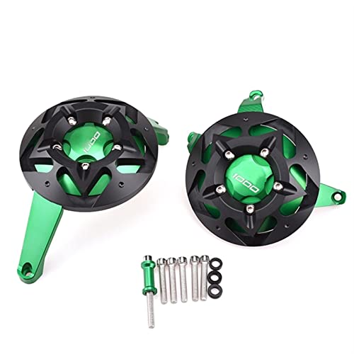 Garde Moteur Moto Protection Crash Pad Carénage Vert Kawasaki