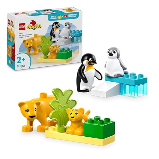 LEGO DUPLO Wild Animal Families: Penguins & Lions Educational Montessori Toy for 2 Plus Year Old Girls & Boys, Construction Set Sparks Creative Play and Helps Develop Fine Motor Skills 10442