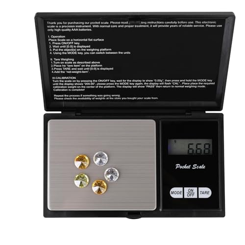 Báscula digital mini alta precisión para gemas 200g x 0.01g