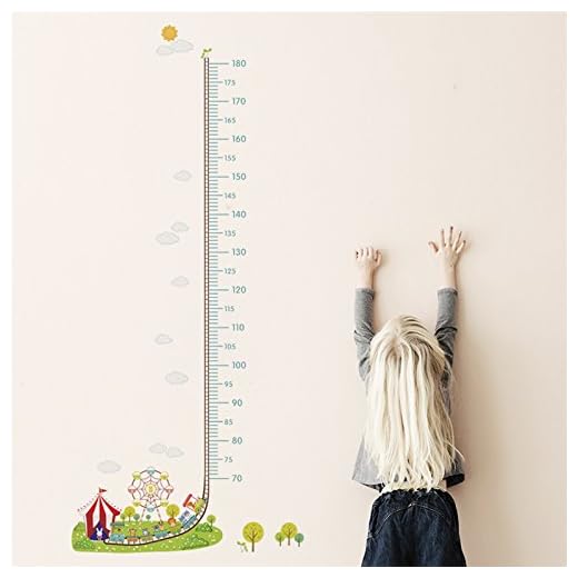 Medidor altura niños pegatina pared puerta vinilo decorativo circo para cuartos bebes niños juegos guarderias colegios de CHIPYHOME