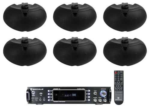 (6) Rockville D4-16 Black Dual 4