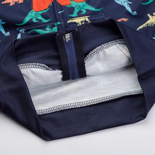 Image of Boys Toddler Zip Up Hoodie Kids Fall Winter Jacket Cute Sweatshirt With Hood 2-7 Years Old