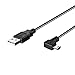LARRITS 3M USB A to Mini B USB Cable 90 Degree Data Sync Charge Cord with 5 pcs Wiring Clips for Nextbase Dash Cam Car GPS Navigator DVR Digital Camera (Right Angle)