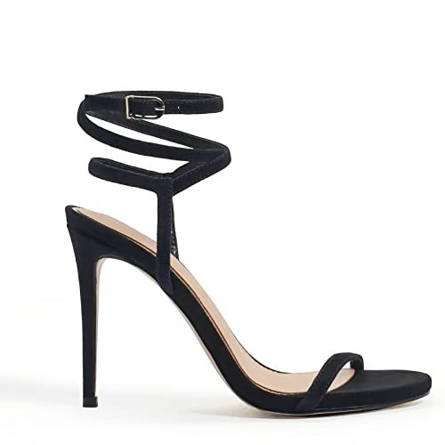 Coutgo Womens Strappy Lace up Heels Sandals Sexy High Heeled Ankle Strap Summer Dress Shoes3