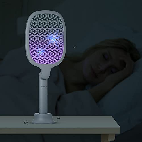 Night Cat Raquette Anti-moustiques Électriques 3000V Mouches Bugs Swatter Lampe de Tueur Bat USB C Rechargeable UV Lumière Night Cat Raquette Anti-moustiques Électriques 3000V Mouches Bugs Swatter Lampe de Tueur Bat USB C Rechargeable UV Lumière