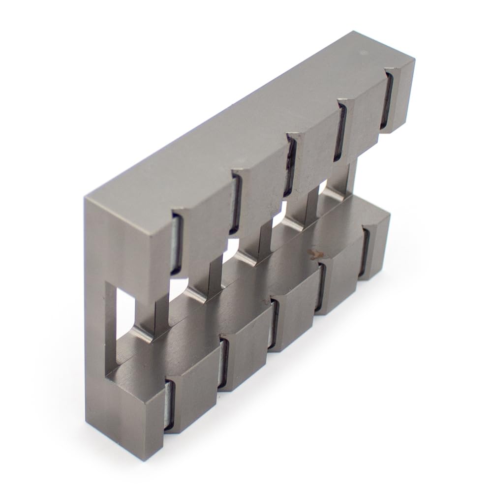 Toplionace Plantilla de Transferencia de Piedras Preciosas de 5 Estaciones con Base Magnética - Herramienta de Precisión CNC de Aleación de Aluminio de Alta Concentricidad
