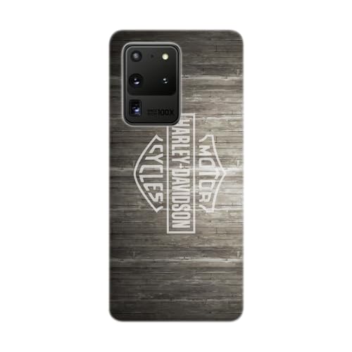 Cover trasparente design per Samsung Galaxy, stampata in Francia, Harley Davidson Logo (Galaxy S20 Ultra)