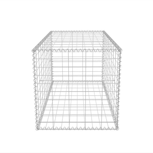 vidaXL Gabion Basket – Welded Steel Mesh Cage for Garden, Outdoor Landscape, Retaining Wall, Fencing, Rock or Stone Barrier, Plant Protector, Root Guard, Gopher & Squirrel Proof, 39.4"x19.7"x19.7"